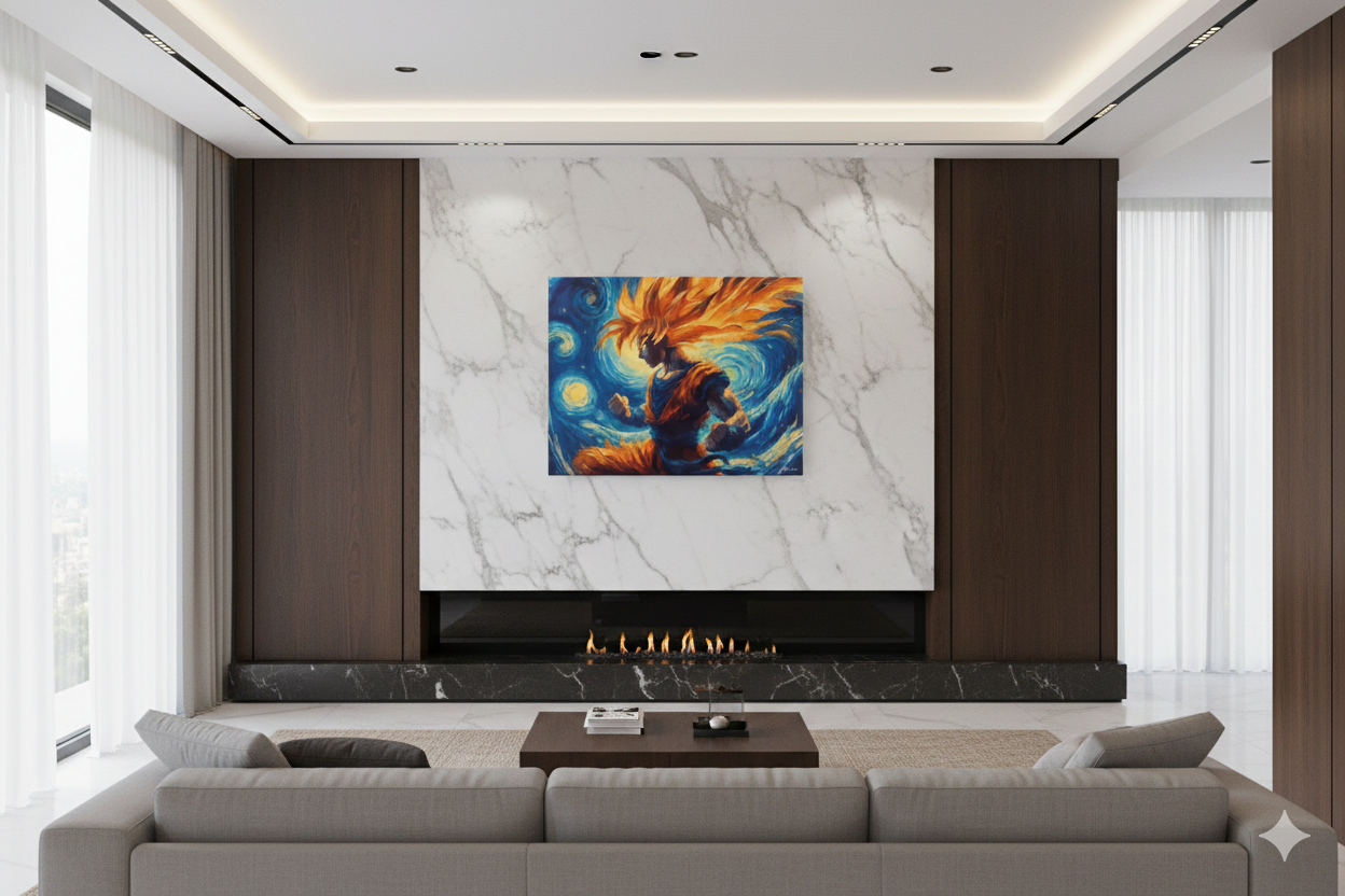 Toile artistique Éclat Solaire - Super Saiyan