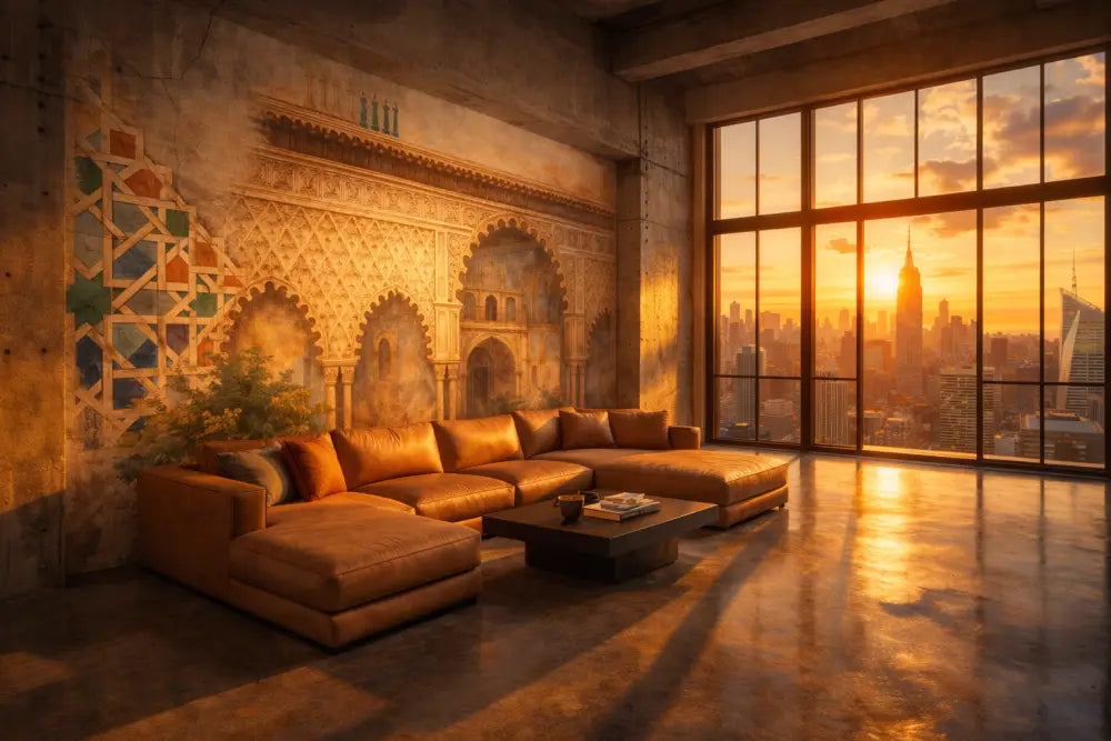 Alcázar de Séville — Fresque Panoramique Aquarelle Architectural