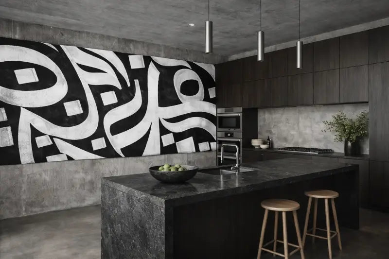 Mur d’Accent Calligraphie Abstraite – Kalligraphos | Pixara - papier peints