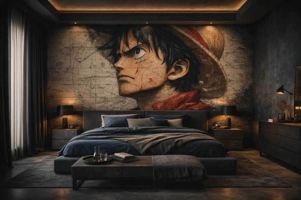 Une grande fresque murale détaillée de singe d.