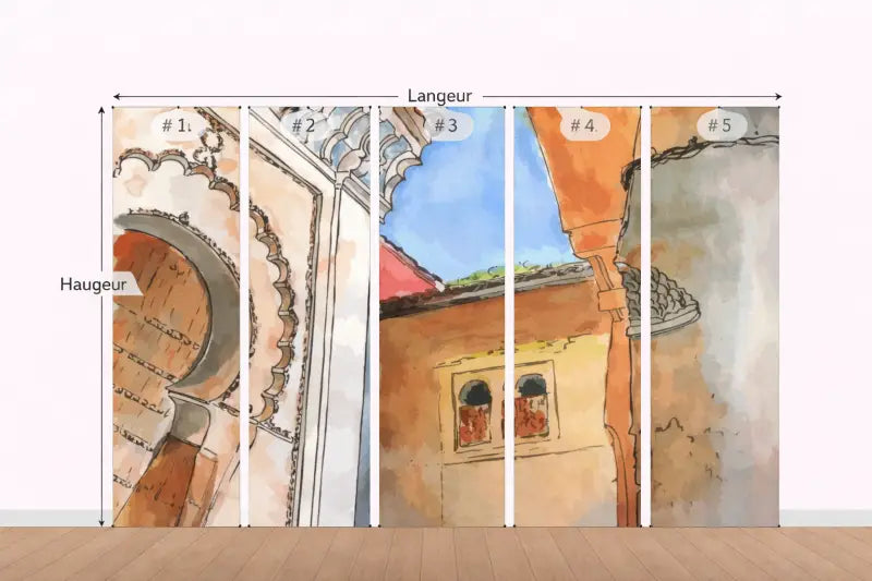 Papier Peint Panoramique Chefchaouen Nuances Bleues | Mur d’Accent Marocain - PIXARA - papier peints