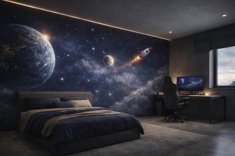 Papier Peint Panoramique Espace: L’Odyssée Spatiale | Pixara - papier peints