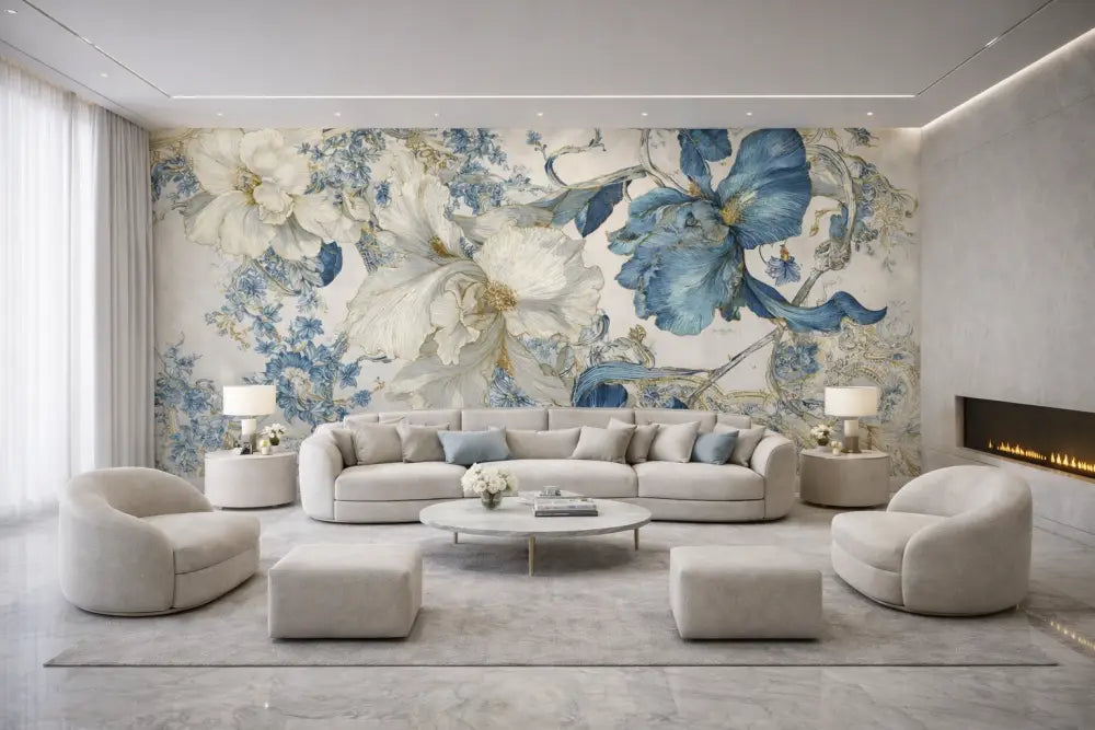 Canapé d’angle beige avec coussins doux et arrondis et un design minimaliste.