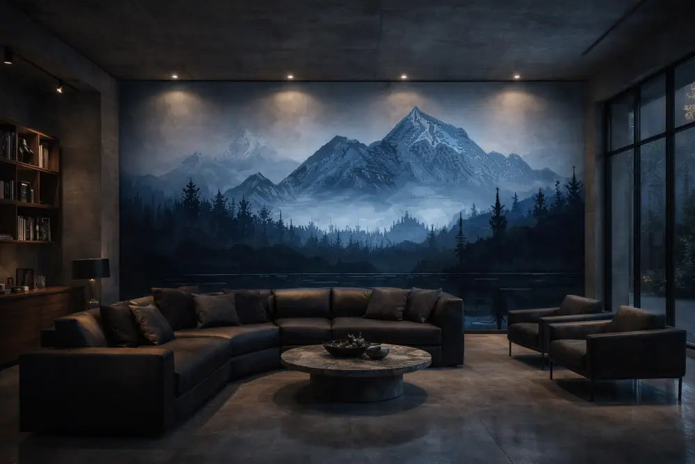 Canapé d’angle en cuir marron foncé avec coussins moelleux et un design moderne et élégant.