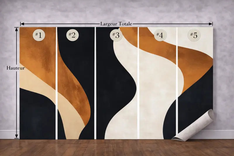 Papier Peint Panoramique Noir Intense | Mur d’Accent Moderne - PIXARA - papier peints