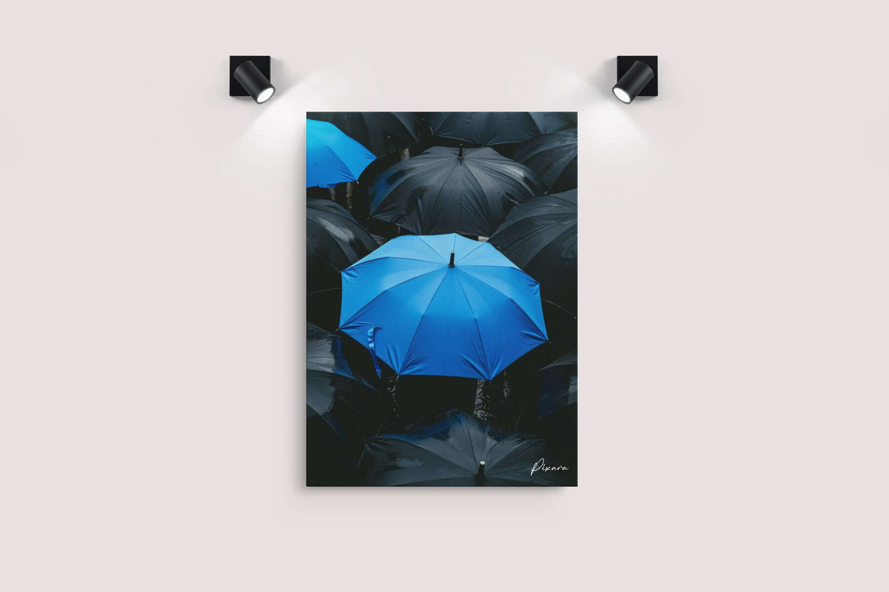 Toile Parapluie Bleu – L'Éclat au Cœur de l'Orage