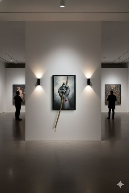 Toile en Relief – Tenir Même Quand Ça Fait Mal