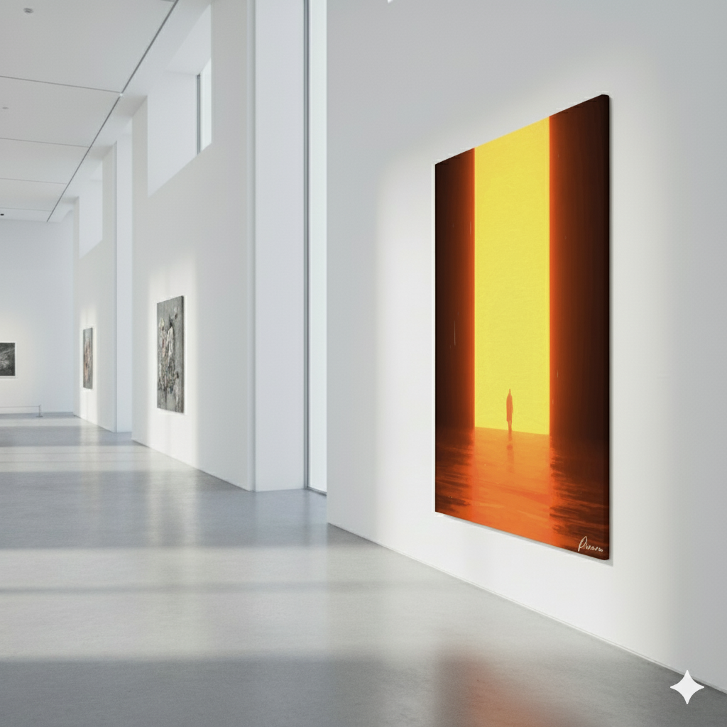 Toile neon artistique – Le Portail Solaire