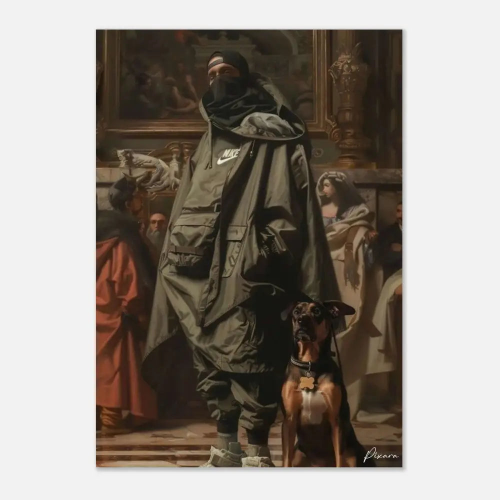 Veste à capuche Nike vert olive avec plusieurs poches et un logo Swoosh blanc proéminent.