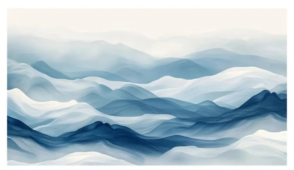 Papier Peint Panoramique Bleu Abstrait – Fresque Murale Design 173g/m² | Pixara