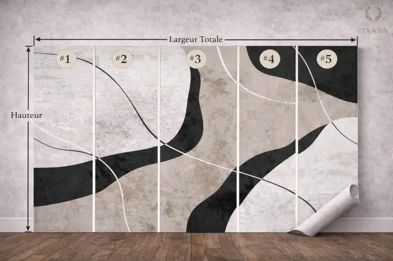 Mur d’Accent Japandi Minimal – Symphonie Organique | Pixara - papier peints