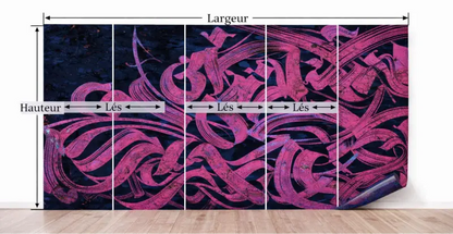 Mur d’Accent Néon Calligraphie – Neon Script | Pixara - papier peints