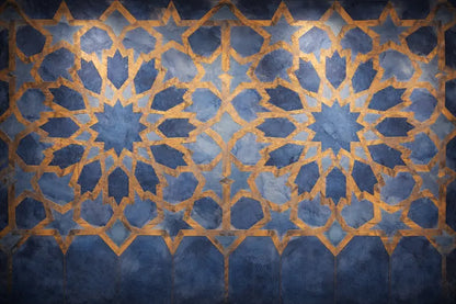 Mur d’Accent Zellige Méditerranéen – Blue Horizon | Pixara - papier peints