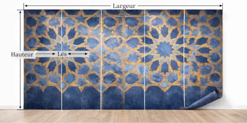 Mur d’Accent Zellige Méditerranéen – Blue Horizon | Pixara - papier peints