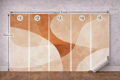 Papier Peint Panoramique Abstrait | Mur d’Accent Salon - PIXARA - papier peints