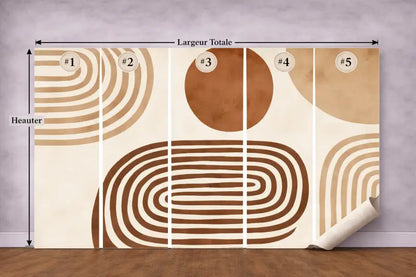 Papier Peint Panoramique Arches Sable | Mur d’Accent Minimaliste - PIXARA - papier peints