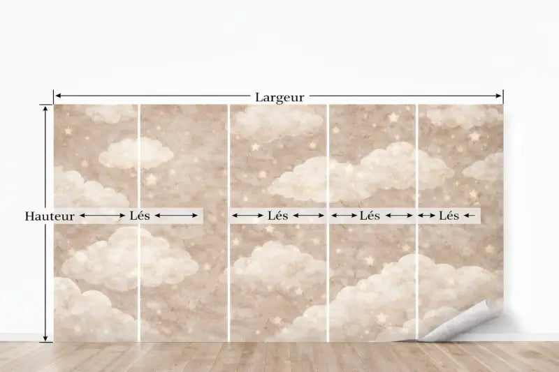 Papier Peint Panoramique Bébé: Ciel Étoilé Aquarelle | Pixara - papier peints