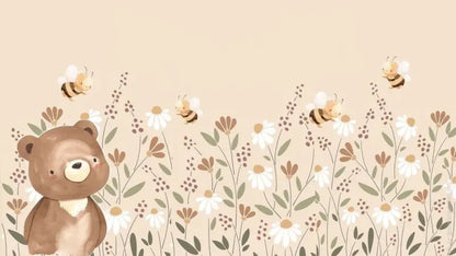 Papier Peint Panoramique Bébé: La Forêt des Amis | Pixara - Essential 150g/m² (à encoller) - papier peints