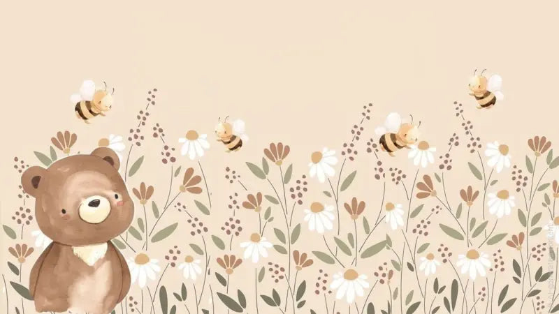 Papier Peint Panoramique Bébé: La Forêt des Amis | Pixara - Essential 150g/m² (à encoller) - papier peints