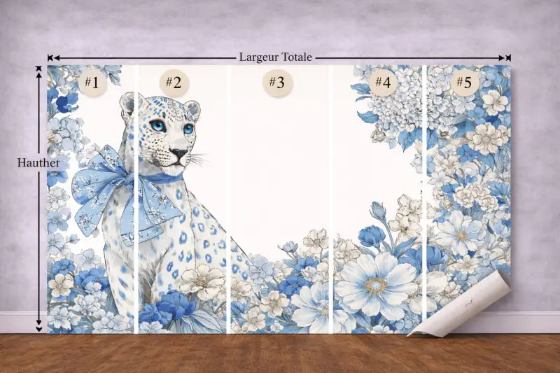 Papier Peint Panoramique Bleu Glacier | Mur d’Accent Moderne - PIXARA - papier peints