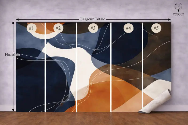 Papier Peint Panoramique Bleu Navy Luxe | Mur d’Accent Design - PIXARA - papier peints