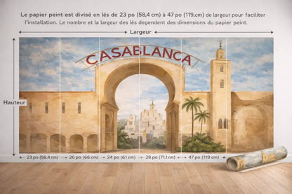 Papier Peint Panoramique Casablanca | Mur d’Accent Marocain - PIXARA - papier peints