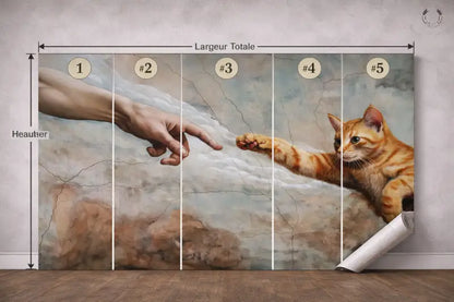 Papier Peint Panoramique Divin Chat | Mur d’Accent Artistique - PIXARA - papier peints