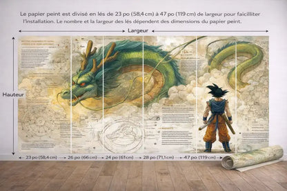 Papier Peint Panoramique Dragon Légendaire | Mur d’Accent Asiatique - PIXARA - papier peints