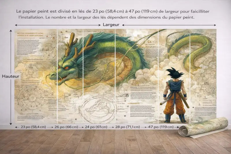 Papier Peint Panoramique Dragon Légendaire | Mur d’Accent Asiatique - PIXARA - papier peints