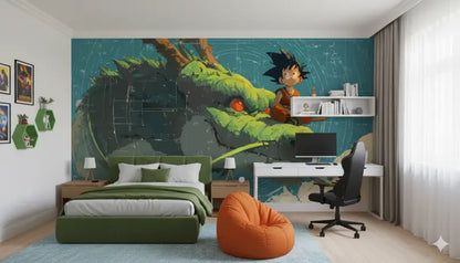 Fauteuil pouf orange