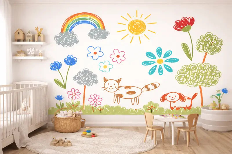 Papier Peint Panoramique Enfant: Le Jardin des Rêves - papier peints