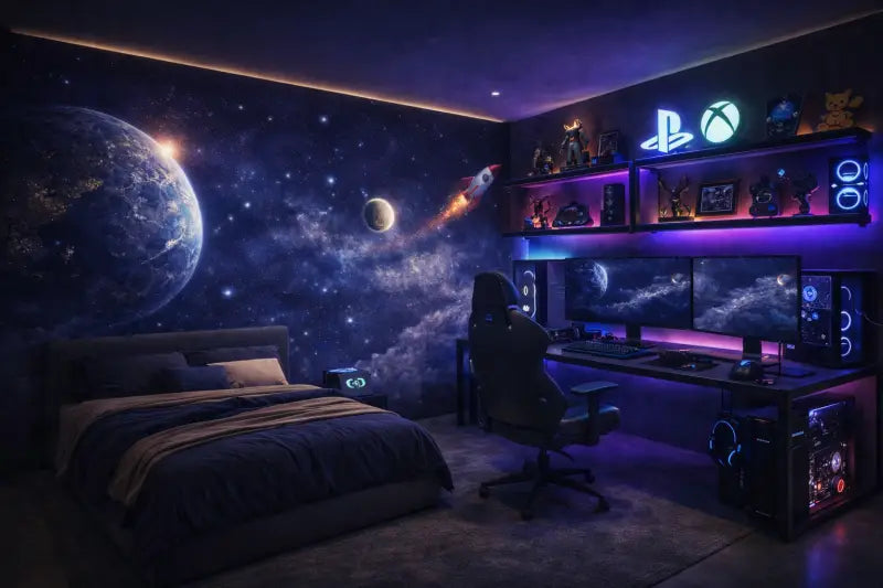 Papier Peint Panoramique Espace: L’Odyssée Spatiale | Pixara - papier peints