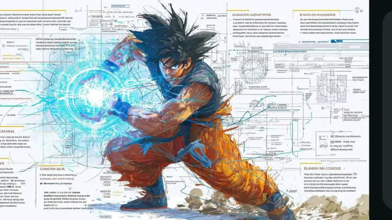Papier Peint Panoramique Guerrier Énergie Explosive | Mur d’Accent Manga - PIXARA - papier peints