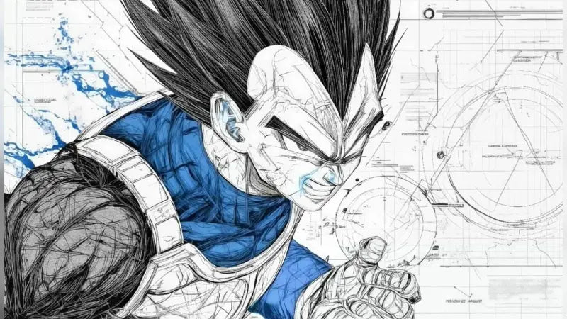 Papier Peint Panoramique Guerrier Saiyan Premium | Mur d’Accent Manga - PIXARA - papier peints