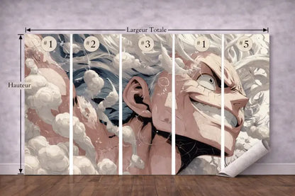 Papier Peint Panoramique Manga Blanc Intense | Mur d’Accent Pop Art - PIXARA - papier peints