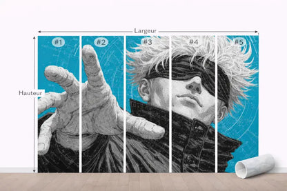 Papier Peint Panoramique Manga Dynamique | Mur d’Accent Chambre Ado - PIXARA - papier peints