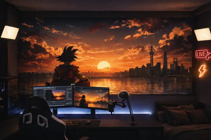 Papier Peint Panoramique Manga: Goku Contemplation - papier peints