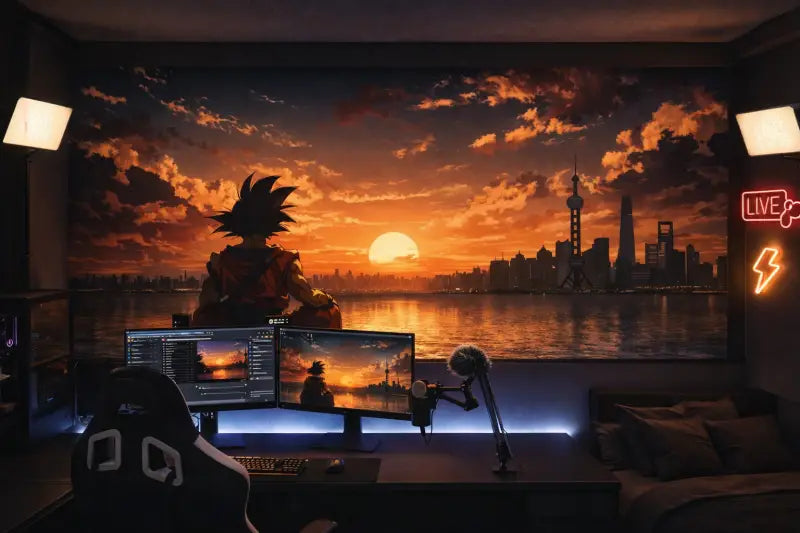 Papier Peint Panoramique Manga: Goku Contemplation - papier peints