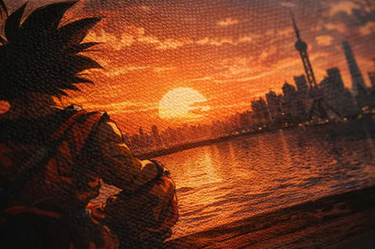 Papier Peint Panoramique Manga: Goku Contemplation - Essential 150g/m² (à encoller) - papier peints