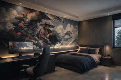 Papier Peint Panoramique Manga: Luffy & Dragon Spirit - papier peints