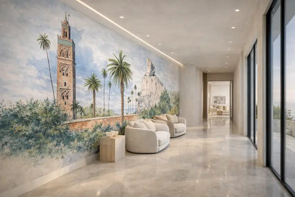 Fauteuils lounge capitonnés en beige avec des formes douces et arrondies et un design minimaliste.