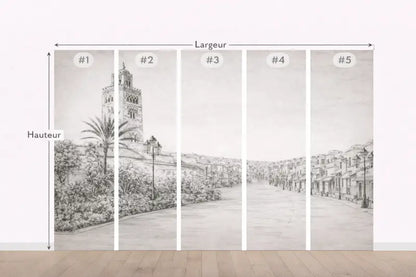 Papier Peint Panoramique Maroc Élégant | Mur d’Accent Salon - PIXARA - papier peints