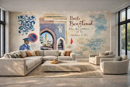 Canapé d’angle beige avec coussins moelleux et design minimaliste.