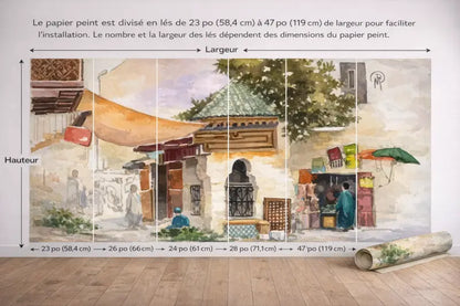 Papier Peint Panoramique Maroc Vibrant | Mur d’Accent Marocain - PIXARA - papier peints