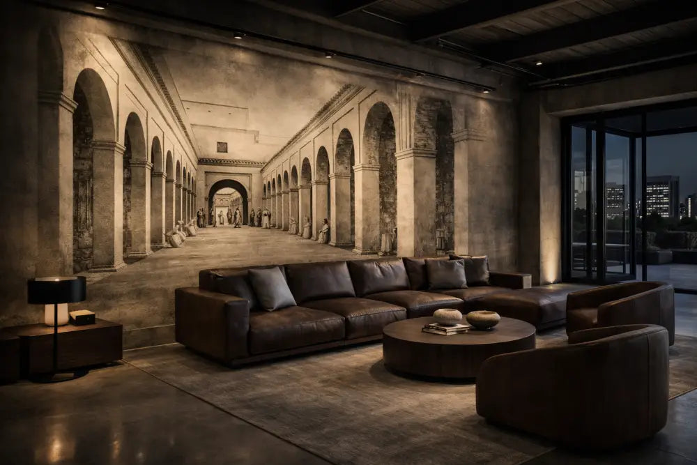 Papier Peint Panoramique Marrakech Noir & Blanc Premium | Pixara