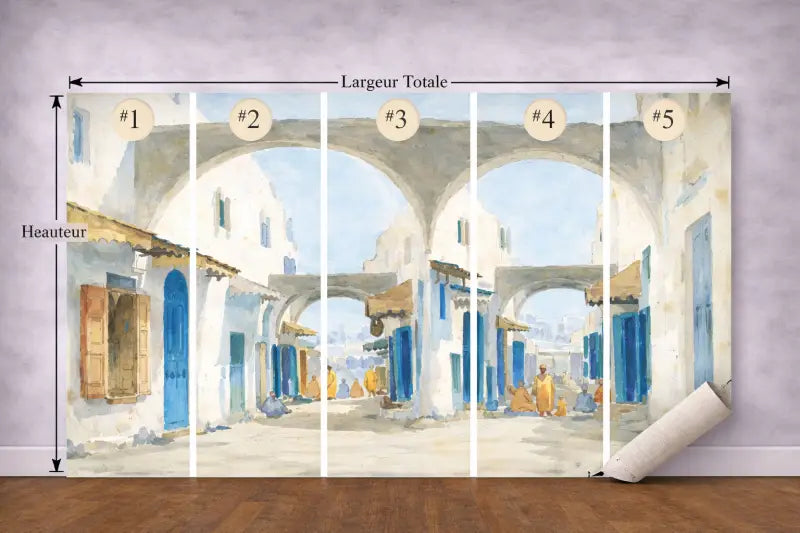 Papier Peint Panoramique Médina Arches | Mur d’Accent Oriental - PIXARA - papier peints