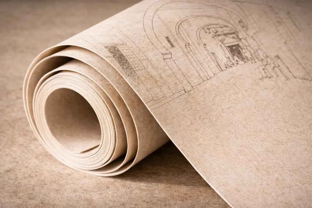 Papier Peint Panoramique Médina Noir & Blanc Premium | Pixara