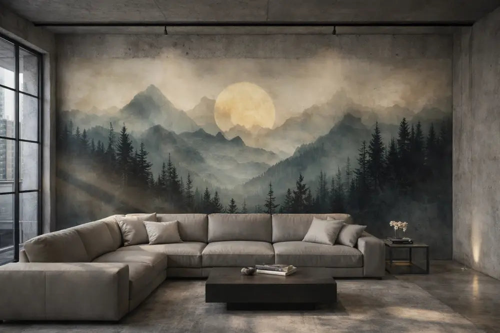 Canapé d’angle beige avec coussins moelleux et un design moderne et minimaliste.