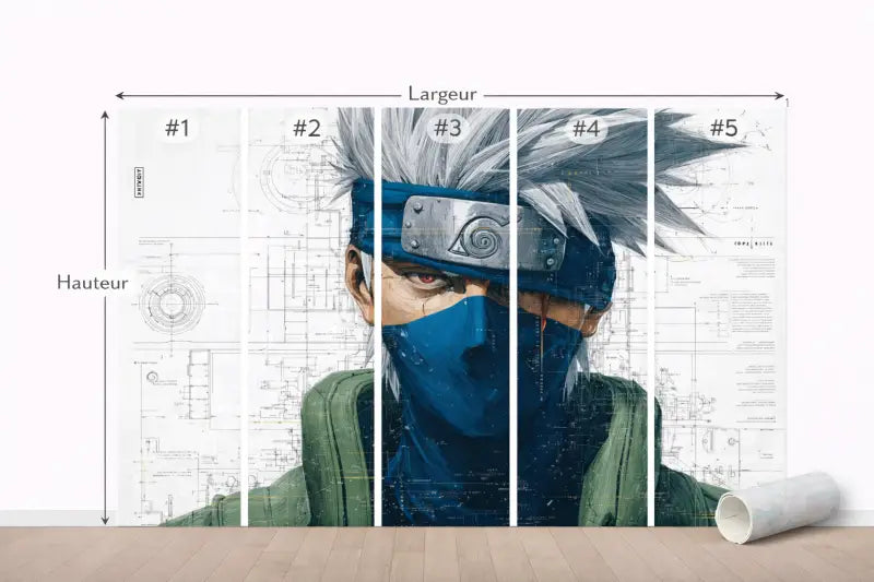 Papier Peint Panoramique Ninja Anime | Mur d’Accent Gaming - PIXARA - papier peints