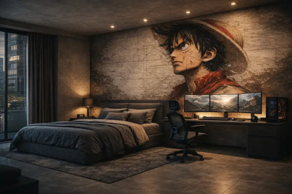 Une grande fresque détaillée de singe d.